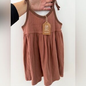 Little Cotton Clothes Kids Dress - Warm Brown
